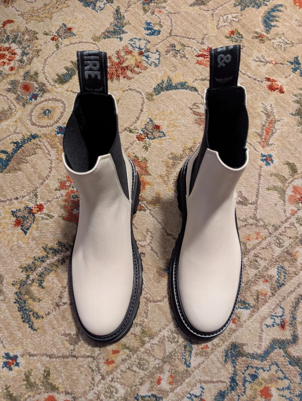 Zadig And Voltaire Ride Stretch White Chelsea Boots